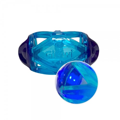 [8222]기그위 강아지 장난감 럭비 LED 블루