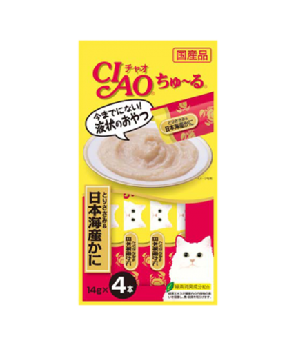 이나바 고양이 간식 챠오츄르 닭가슴살&amp;일본해산 게 4SC-76